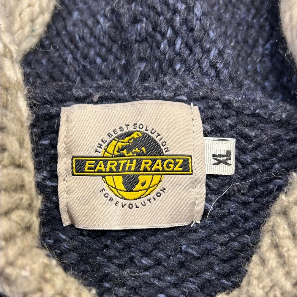 Earth Rugs wool sweater hooded jacket K00057